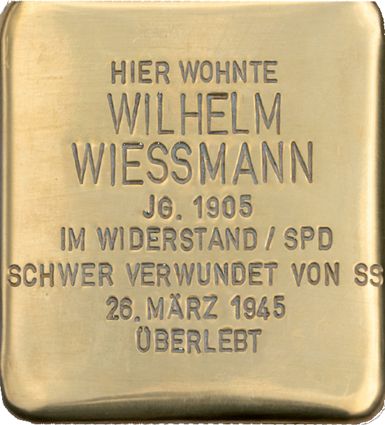 Stolperstein Wilhelm Wiessmann